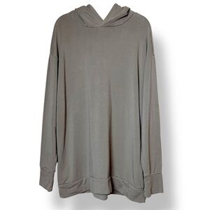 Aerie Offline‎ Oversized Hoodie Medium pullover sweatshirt taupe brown neutral